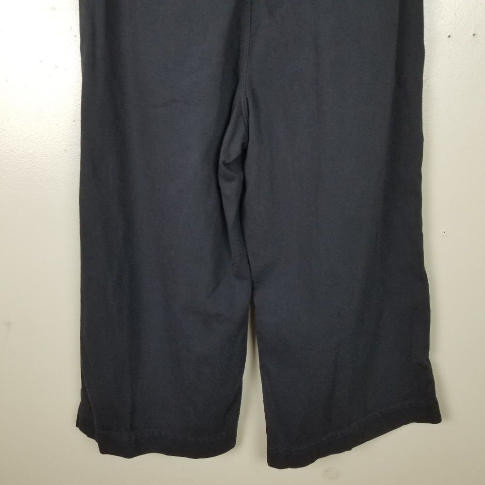 PAIGE Pleated Clarice Trouser Pants Wide Leg High Waisted Culottes Navy Blue 28 - Picture 10 of 12